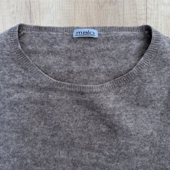 Malo Gray 100% Cashmere Crewneck Sweater Women’s XS - Picture 2 of 2